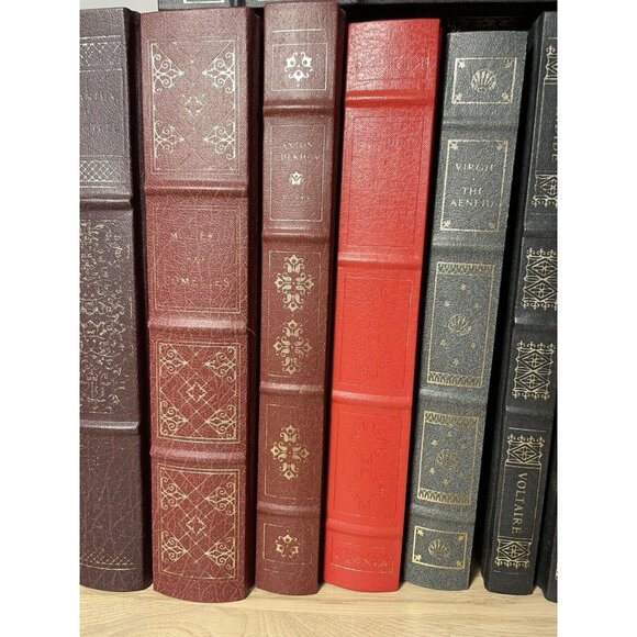 Franklin Library Lot 15 Books Leather Bound Hardcover Gold Gilt Classics Decor - Picture 4 of 14